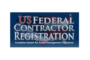 A picture of the us federal contractor registration logo.